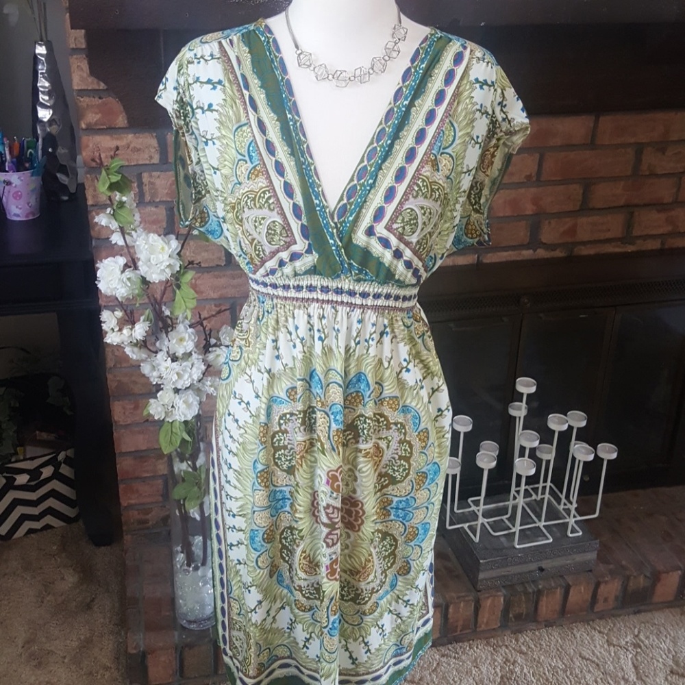 Patterned mini dress